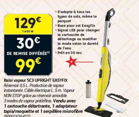 balai vapeur sc3 upright easyfix