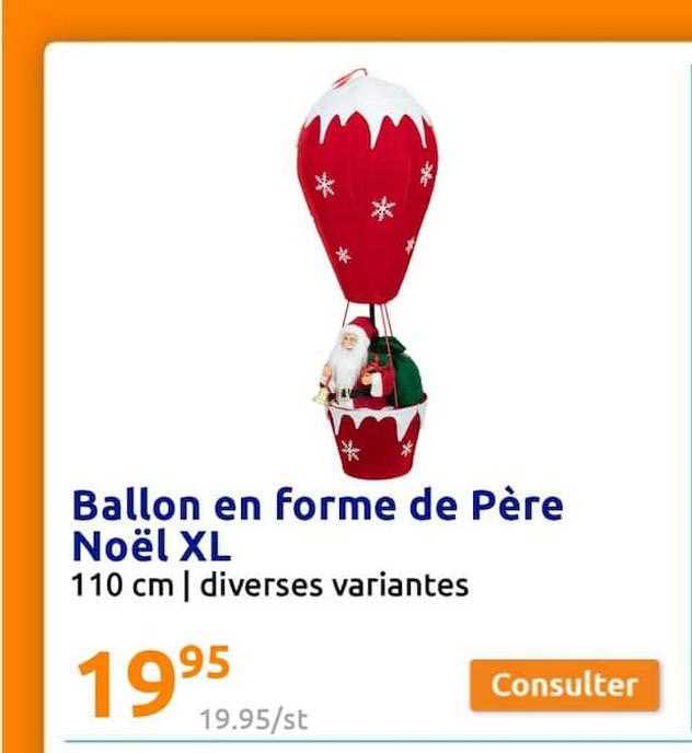ballon en forme de père noël xl