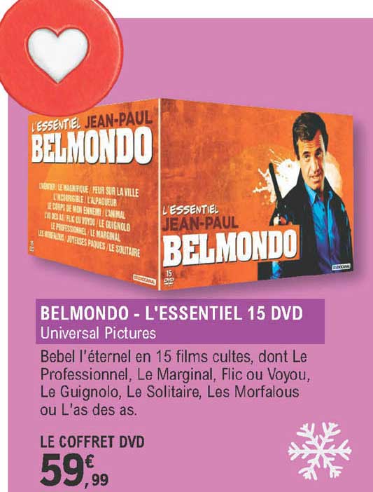 belmondo - l'essentiel 15 dvd