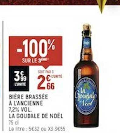 bière brassée à l'ancienne 7,2% vol. la goudale de noël