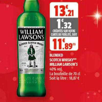 blended scotch whisky william lawson's