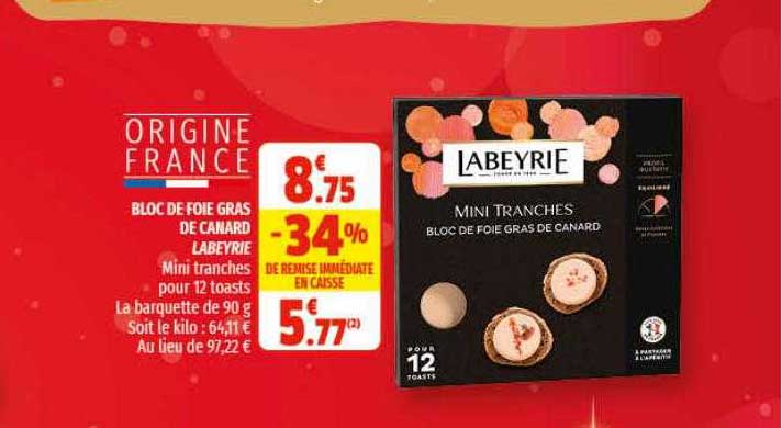 block de foie gras de canard labeyrie