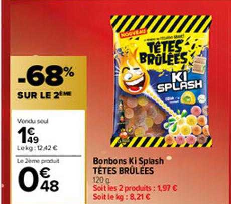 bonbons ki splash têtes brûlées
