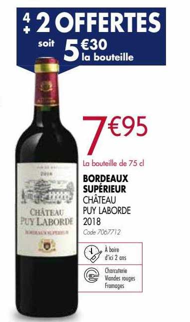 bordeaux supérieur château puy laborde 2018