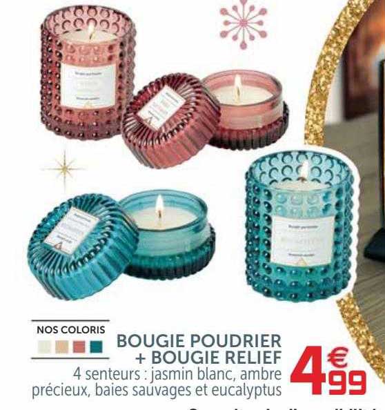 bougie poudrier + bougie relief