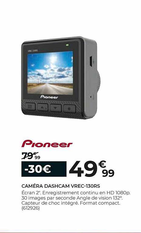 caméra dashcam vrec-130rs pioneer