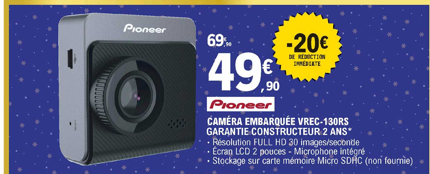 caméra embarquée vrec-130rs pioneer
