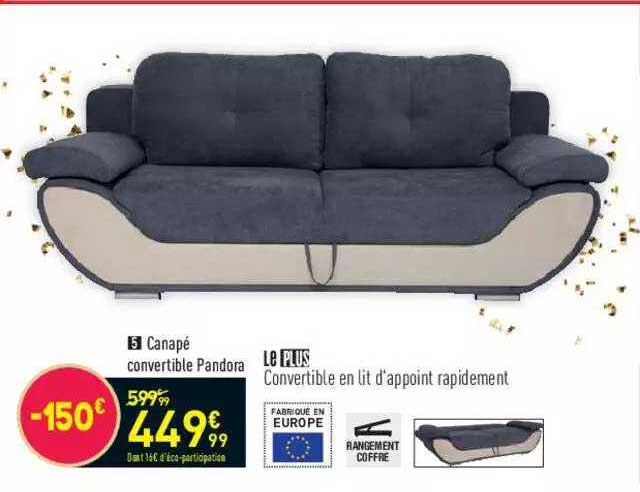 canapé convertible pandora