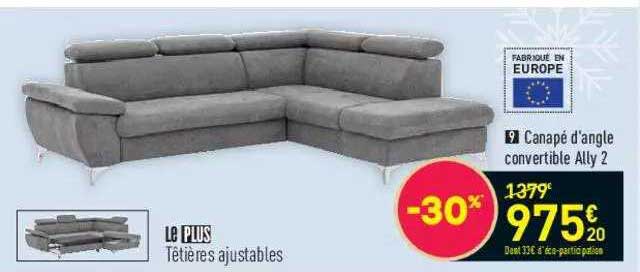 Canapé D'angle Convertible Ally 2
