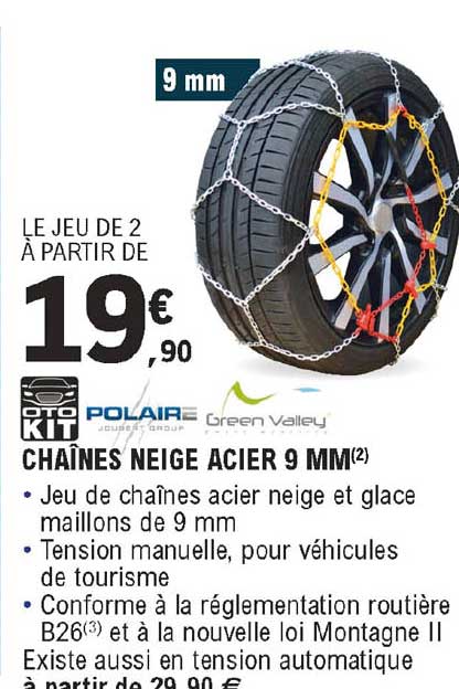 chaînes neige acier 9 mm otokit