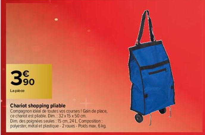 chariot shopping pliable