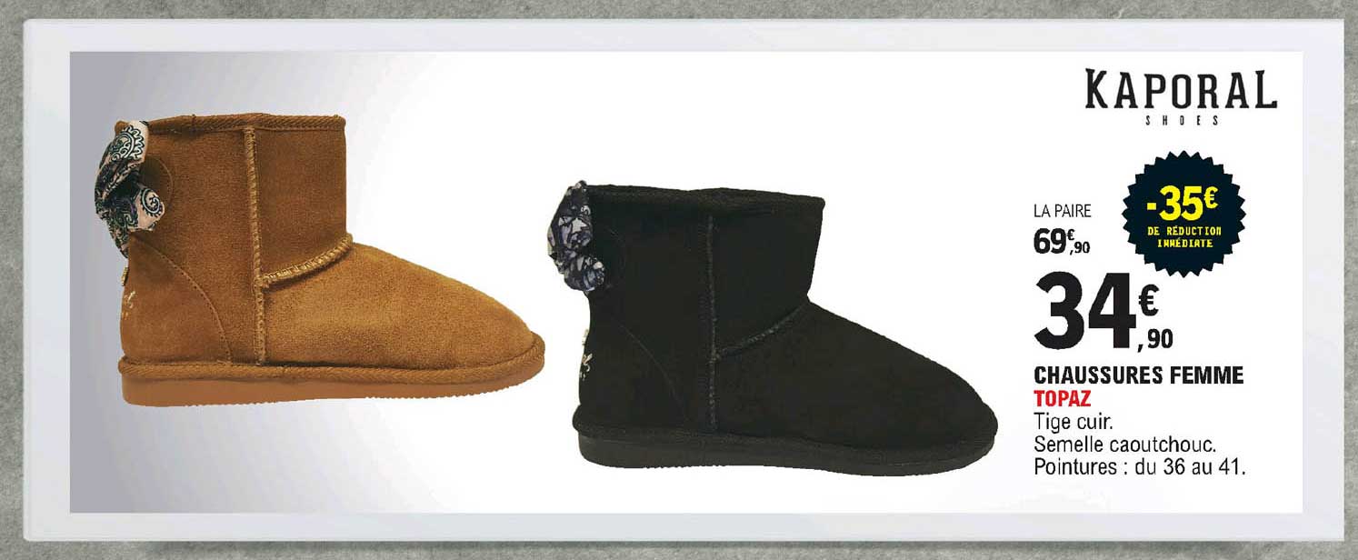 chaussures femme topaz kaporal