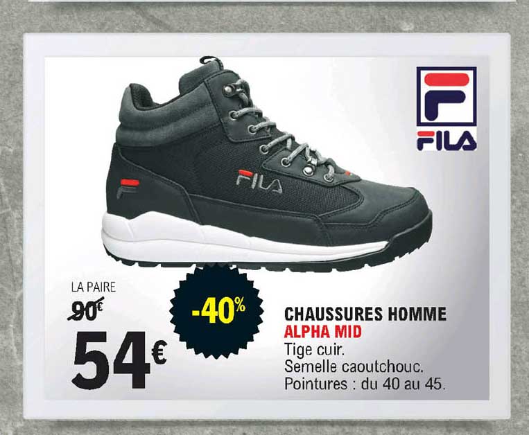 chaussures homme alpha mid fila