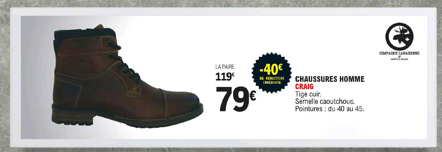 chaussures homme craig