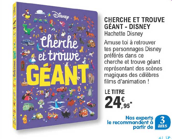 cherche et trouve géant - disney