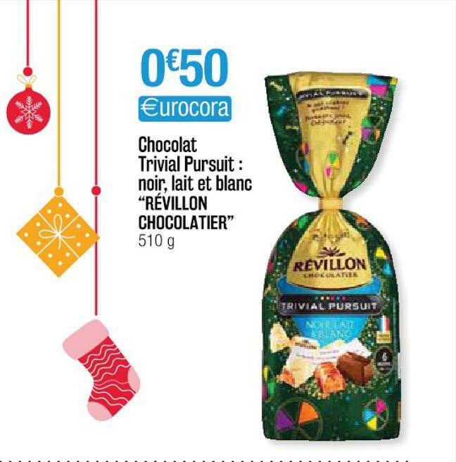 chocolat trivial pursuit : noir, lait et blanc "révillon chocolatier"