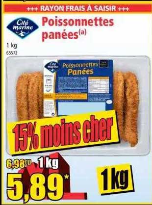 cité marine poissonnettes panées