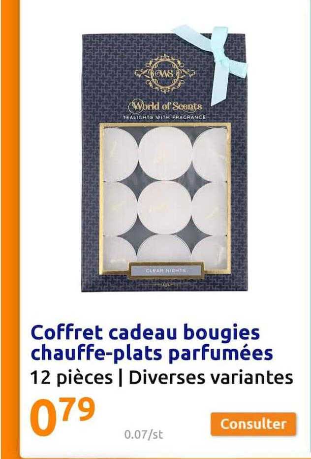 coffret cadeau bougies chauffe-plats parfumées