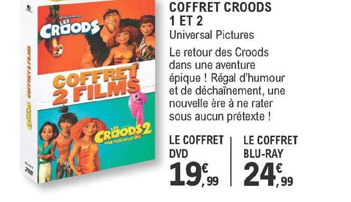 coffret croods 1 et 2