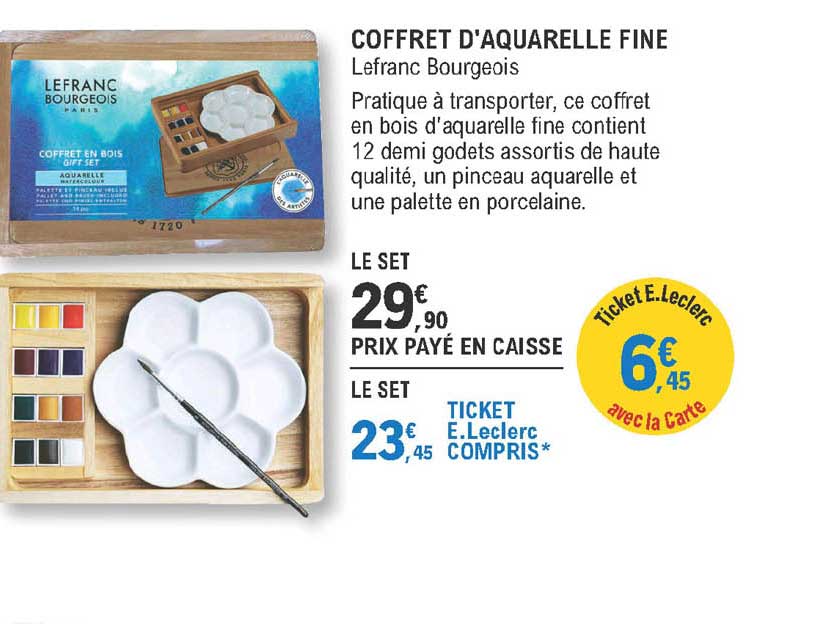 coffret d'aquarelle fine - lefranc bourgeois