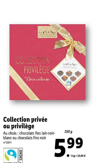 collection primée ou privilège
