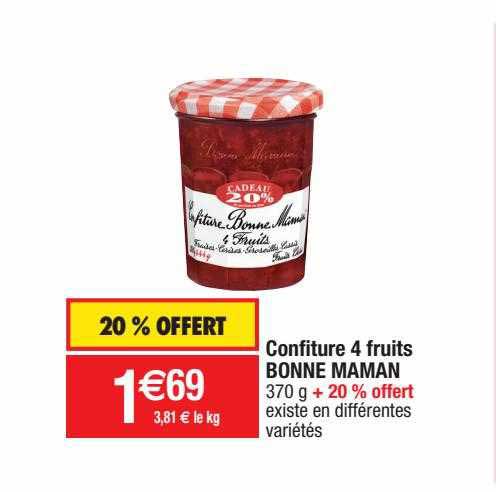 confiture 4 fruits bonne maman