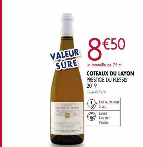 coteaux du layon prestige du plessis 2019