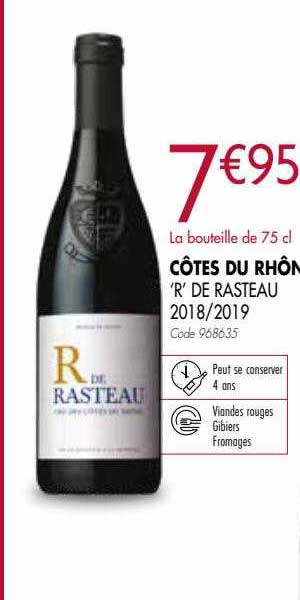 Côtes Du Rhône "r" De Rasteau 2018-2019
