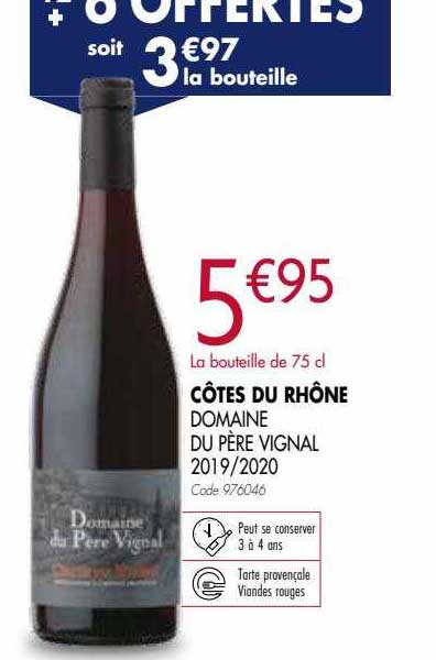 côtes du rhône domaine du père vignal 2019-2020