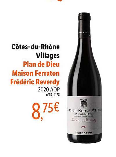 côtes-du-rhône villages plan de dieu maison ferraton frédéric reverdy 2020 aop