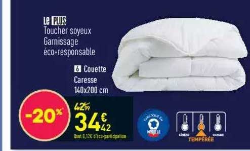 couette caresse 140x200 cm
