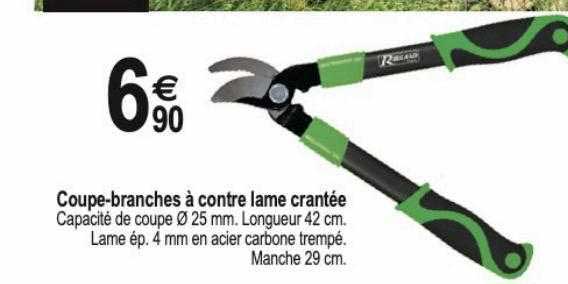 coupe-branches à contre lame crantée