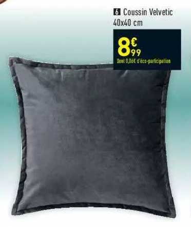 coussin velvetic 40x40 cm