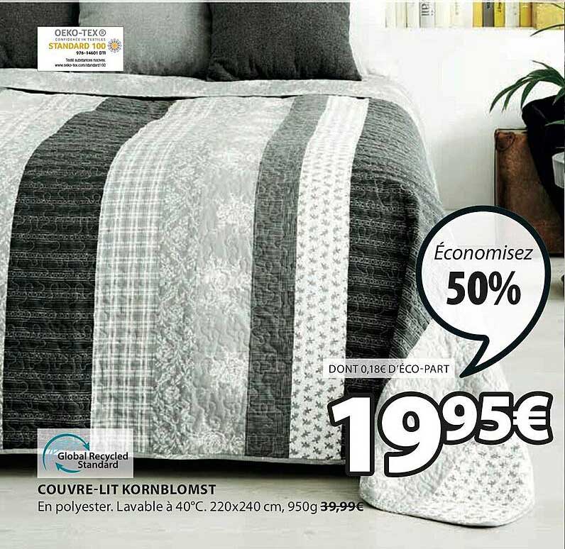 couvre-lit kornblomst