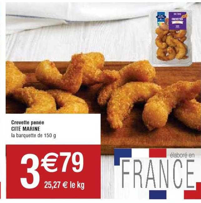 crevette panée cité marine