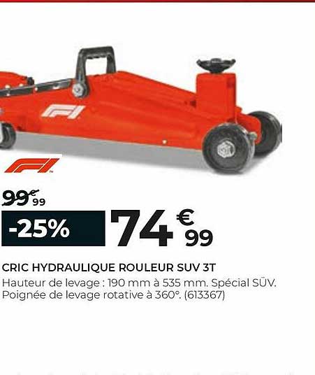 cric hydraulique rouleur suv 3t