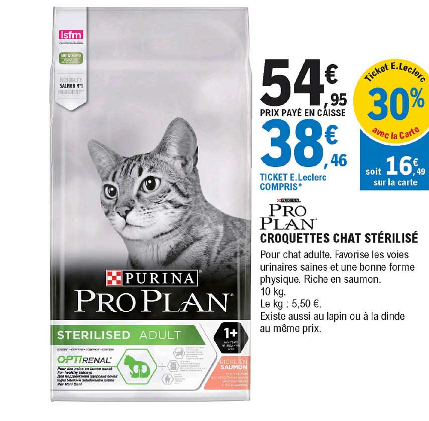 Croquettes Chat Stérilisé Pro Plan Purina
