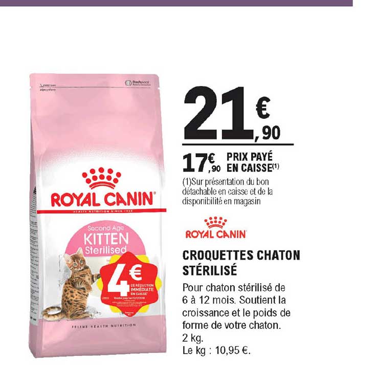 croquettes chaton stérilisé royal canin