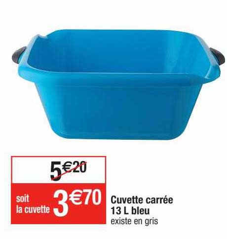 cuvette carrée 13l bleu