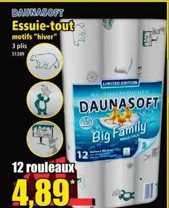 daunasoft essuie-tout motifs "hiver"