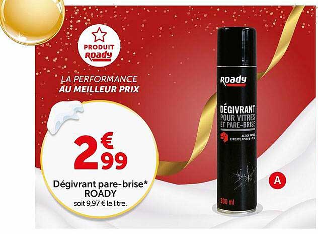 dégivrant pare-brise roady