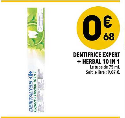 dentifrice expert + herbal 10 in 1