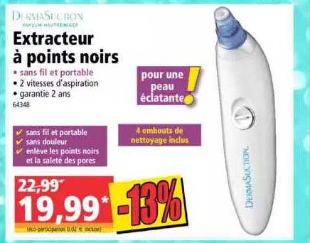 dermasuction extracteur à points noirs