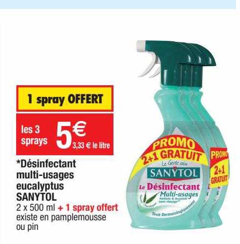 désinfectant multi-usages eucalyptus sanytol