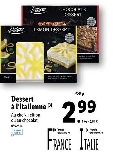 dessert à l'italienne deluxe