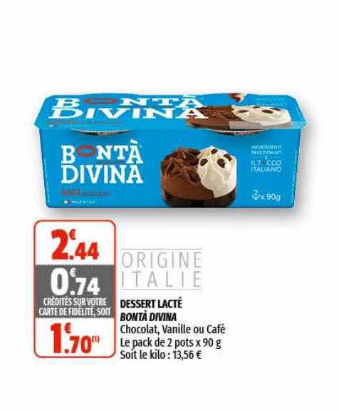 dessert lacté bontà divina