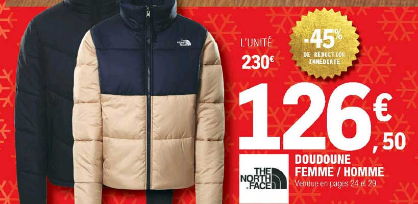 doudoune femme homme the north face