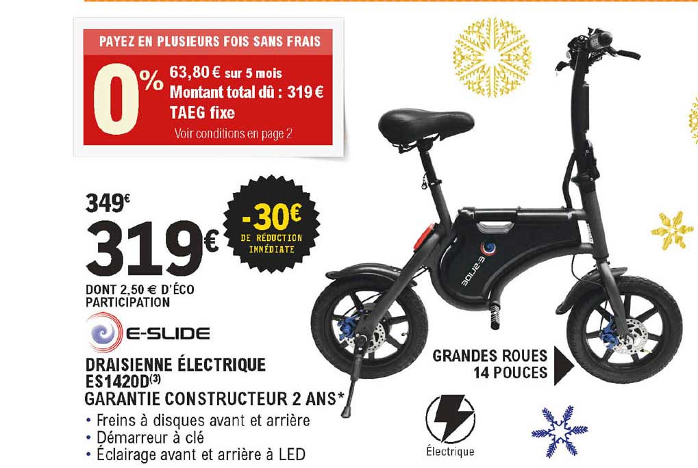 Draisienne électrique Es1420d E-slide