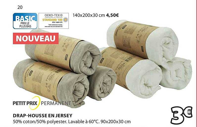 drap-housse en jersey