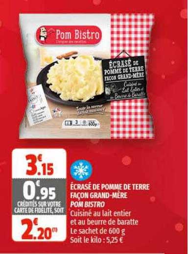 écrasé de pomme de terre façon grand-mère pom bistro